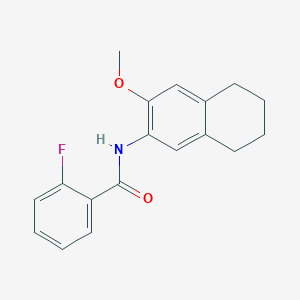 molecular formula C18H18FNO2 B5784245 2-fluoro-N-(3-methoxy-5,6,7,8-tetrahydro-2-naphthalenyl)benzamide 