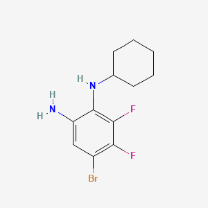 molecular formula C12H15BrF2N2 B578428 5-Bromo-2-(N-cyclohexylamino)-3,4-difluoroaniline CAS No. 1365272-15-6