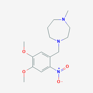 molecular formula C15H23N3O4 B5784290 1-(4,5-dimethoxy-2-nitrobenzyl)-4-methyl-1,4-diazepane 