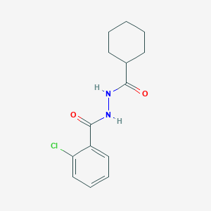 2-chloro-N'-(cyclohexanecarbonyl)benzohydrazide