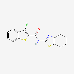 molecular formula C16H13ClN2OS2 B5784322 3-chloro-N-(4,5,6,7-tetrahydro-1,3-benzothiazol-2-yl)-1-benzothiophene-2-carboxamide 