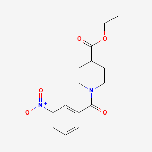 molecular formula C15H18N2O5 B5784327 ethyl 1-(3-nitrobenzoyl)-4-piperidinecarboxylate 