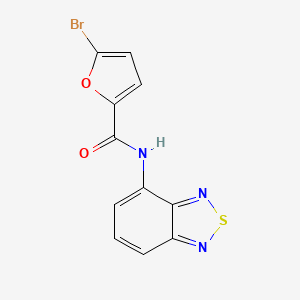 molecular formula C11H6BrN3O2S B5784332 N-2,1,3-benzothiadiazol-4-yl-5-bromo-2-furamide 
