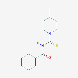 molecular formula C14H24N2OS B5784350 N-[(4-methyl-1-piperidinyl)carbonothioyl]cyclohexanecarboxamide 