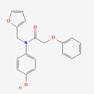 N-(2-furylmethyl)-N-(4-hydroxyphenyl)-2-phenoxyacetamide