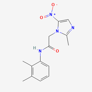 molecular formula C14H16N4O3 B5784400 N-(2,3-dimethylphenyl)-2-(2-methyl-5-nitro-1H-imidazol-1-yl)acetamide 