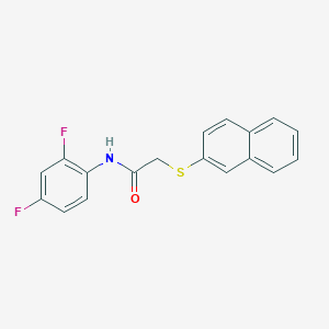 molecular formula C18H13F2NOS B5784404 N-(2,4-difluorophenyl)-2-(2-naphthylthio)acetamide 