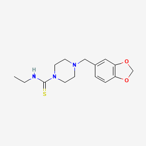 molecular formula C15H21N3O2S B5784420 4-(1,3-benzodioxol-5-ylmethyl)-N-ethyl-1-piperazinecarbothioamide 