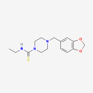 4-(1,3-benzodioxol-5-ylmethyl)-N-ethyl-1-piperazinecarbothioamide