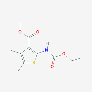 molecular formula C11H15NO4S B5784429 methyl 2-[(ethoxycarbonyl)amino]-4,5-dimethyl-3-thiophenecarboxylate 