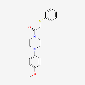 molecular formula C19H22N2O2S B5784437 1-(4-methoxyphenyl)-4-[(phenylthio)acetyl]piperazine 