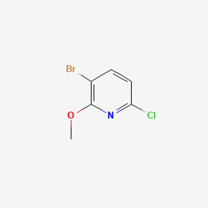 molecular formula C6H5BrClNO B578444 3-Bromo-6-chloro-2-methoxypyridine CAS No. 1211526-62-3