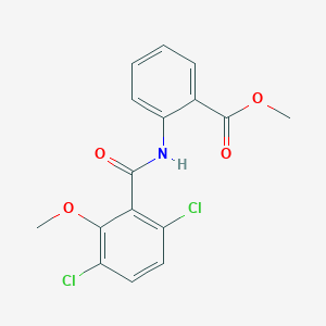 molecular formula C16H13Cl2NO4 B5784447 methyl 2-[(3,6-dichloro-2-methoxybenzoyl)amino]benzoate 