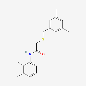 molecular formula C19H23NOS B5784457 2-[(3,5-dimethylbenzyl)thio]-N-(2,3-dimethylphenyl)acetamide 