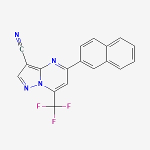 molecular formula C18H9F3N4 B5784464 5-(2-NAPHTHYL)-7-(TRIFLUOROMETHYL)PYRAZOLO[1,5-A]PYRIMIDIN-3-YL CYANIDE 