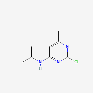 molecular formula C8H12ClN3 B578447 (2-Chloro-6-methyl-pyrimidin-4-yl)-isopropyl-amine CAS No. 1207424-55-2