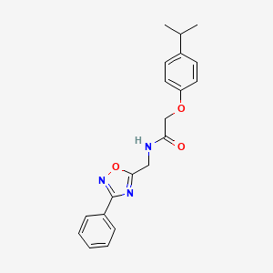 molecular formula C20H21N3O3 B5784476 2-(4-isopropylphenoxy)-N-[(3-phenyl-1,2,4-oxadiazol-5-yl)methyl]acetamide 