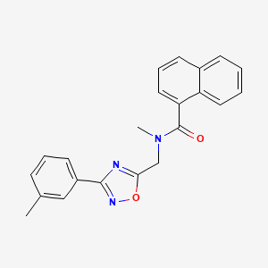 molecular formula C22H19N3O2 B5784483 N-methyl-N-{[3-(3-methylphenyl)-1,2,4-oxadiazol-5-yl]methyl}-1-naphthamide 