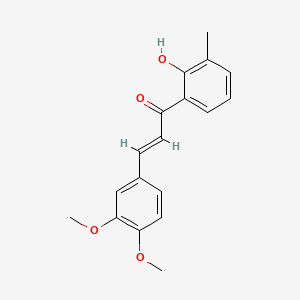 molecular formula C18H18O4 B578449 3-(3,4-Dimethoxyphenyl)-1-(2-hydroxy-3-methylphenyl)prop-2-en-1-one CAS No. 1313738-74-7