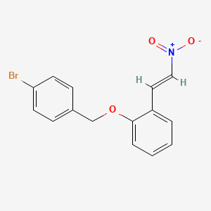 molecular formula C15H12BrNO3 B5784522 1-[(4-bromobenzyl)oxy]-2-(2-nitrovinyl)benzene 