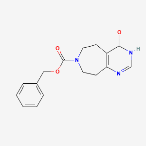 molecular formula C16H17N3O3 B578454 4-氧代-5,6,8,9-四氢-3H-吡啶并[4,5-d]氮杂卓-7(4H)-甲酸苄酯 CAS No. 1257856-33-9