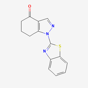 molecular formula C14H11N3OS B5784549 1-(1,3-benzothiazol-2-yl)-1,5,6,7-tetrahydro-4H-indazol-4-one 