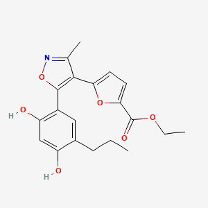 molecular formula C20H21NO6 B5784562 ethyl 5-[5-(2,4-dihydroxy-5-propylphenyl)-3-methyl-4-isoxazolyl]-2-furoate 