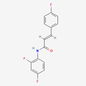 molecular formula C15H10F3NO B5784573 N-(2,4-difluorophenyl)-3-(4-fluorophenyl)acrylamide 