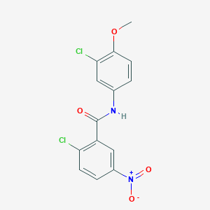 2-chloro-N-(3-chloro-4-methoxyphenyl)-5-nitrobenzamide