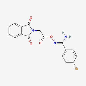 molecular formula C17H12BrN3O4 B5784592 4-bromo-N'-{[(1,3-dioxo-1,3-dihydro-2H-isoindol-2-yl)acetyl]oxy}benzenecarboximidamide 