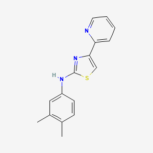 molecular formula C16H15N3S B5784608 N-(3,4-dimethylphenyl)-4-(2-pyridinyl)-1,3-thiazol-2-amine 