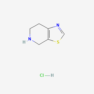 molecular formula C6H9ClN2S B578461 4,5,6,7-Tetrahydrothiazolo[5,4-c]pyridine hydrochloride CAS No. 1241725-84-7