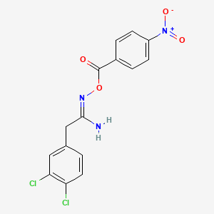 molecular formula C15H11Cl2N3O4 B5784623 2-(3,4-dichlorophenyl)-N'-[(4-nitrobenzoyl)oxy]ethanimidamide 