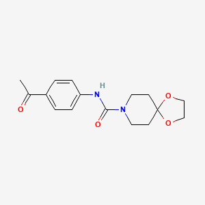 molecular formula C16H20N2O4 B5784637 N-(4-acetylphenyl)-1,4-dioxa-8-azaspiro[4.5]decane-8-carboxamide 