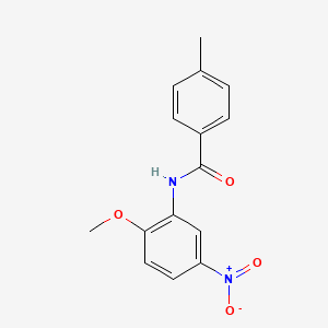 molecular formula C15H14N2O4 B5784639 N-(2-methoxy-5-nitrophenyl)-4-methylbenzamide 
