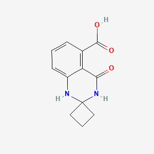 molecular formula C12H12N2O3 B578464 4'-Oxo-3',4'-dihydro-1'H-spiro[cyclobutane-1,2'-quinazoline]-5'-carboxylic acid CAS No. 1272756-04-3