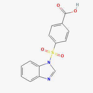 molecular formula C14H10N2O4S B5784648 4-(1H-benzimidazol-1-ylsulfonyl)benzoic acid 