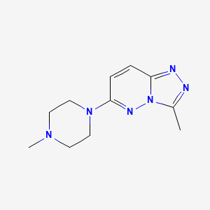 molecular formula C11H16N6 B5784662 3-methyl-6-(4-methyl-1-piperazinyl)[1,2,4]triazolo[4,3-b]pyridazine 