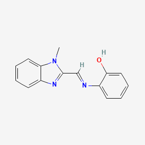molecular formula C15H13N3O B5784675 2-{[(1-methyl-1H-benzimidazol-2-yl)methylene]amino}phenol 