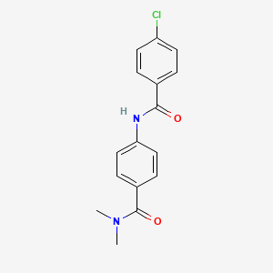 molecular formula C16H15ClN2O2 B5784678 4-chloro-N-{4-[(dimethylamino)carbonyl]phenyl}benzamide 