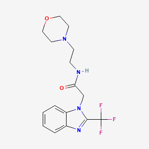 molecular formula C16H19F3N4O2 B5784680 N-[2-(4-morpholinyl)ethyl]-2-[2-(trifluoromethyl)-1H-benzimidazol-1-yl]acetamide 