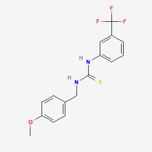 molecular formula C16H15F3N2OS B5784695 N-(4-methoxybenzyl)-N'-[3-(trifluoromethyl)phenyl]thiourea 