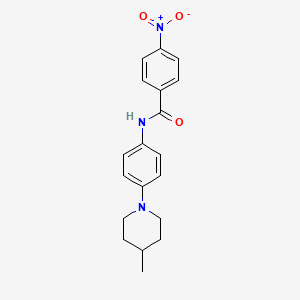 molecular formula C19H21N3O3 B5784737 N-[4-(4-methyl-1-piperidinyl)phenyl]-4-nitrobenzamide 