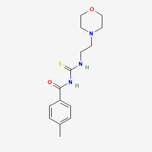 molecular formula C15H21N3O2S B5784761 4-methyl-N-({[2-(4-morpholinyl)ethyl]amino}carbonothioyl)benzamide 