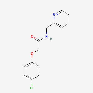 molecular formula C14H13ClN2O2 B5784769 2-(4-chlorophenoxy)-N-(2-pyridinylmethyl)acetamide 