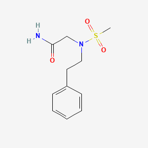 molecular formula C11H16N2O3S B5784781 N~2~-(methylsulfonyl)-N~2~-(2-phenylethyl)glycinamide 