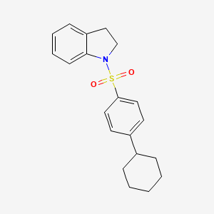 molecular formula C20H23NO2S B5784797 1-[(4-cyclohexylphenyl)sulfonyl]indoline 