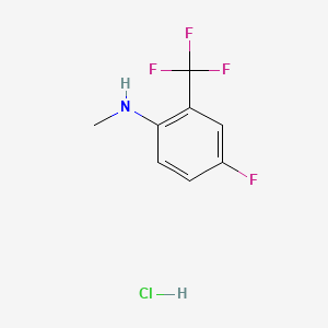 molecular formula C8H8ClF4N B578480 4-氟-N-甲基-2-(三氟甲基)苯胺盐酸盐 CAS No. 1215205-13-2