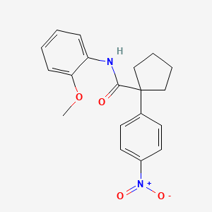 molecular formula C19H20N2O4 B5784834 N-(2-methoxyphenyl)-1-(4-nitrophenyl)cyclopentanecarboxamide 