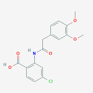 molecular formula C17H16ClNO5 B5784835 4-chloro-2-{[(3,4-dimethoxyphenyl)acetyl]amino}benzoic acid 